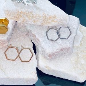 Hexagon Stud earrings